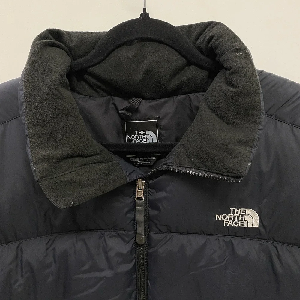 The North Face Vest Black Puffer 550 Goose Down Men's XL Packable Hiking Travel